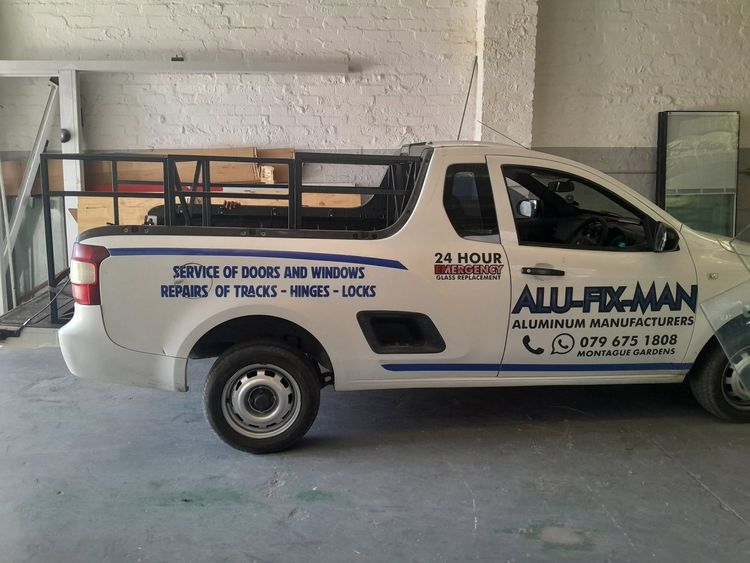 The Alufixman bakkie: service of doors and windows, repairs of tracks, hinges and locks